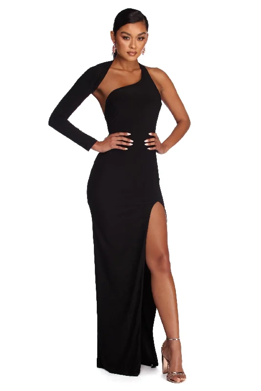 Steals and Deals Sienna Formal One Shoulder Dress