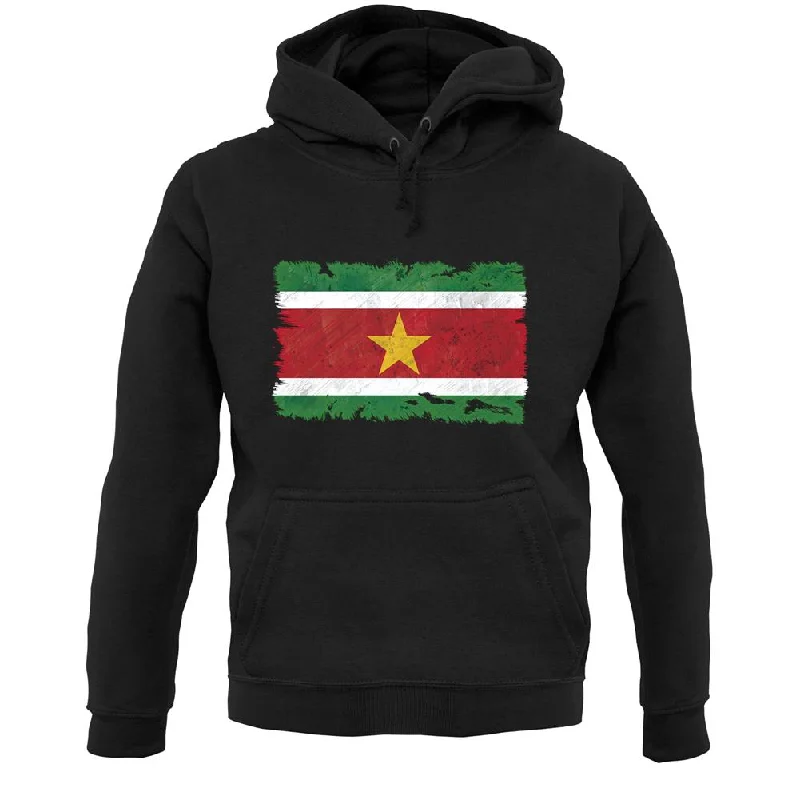 Bargain Prices Suriname Grunge Style Flag Unisex Hoodie