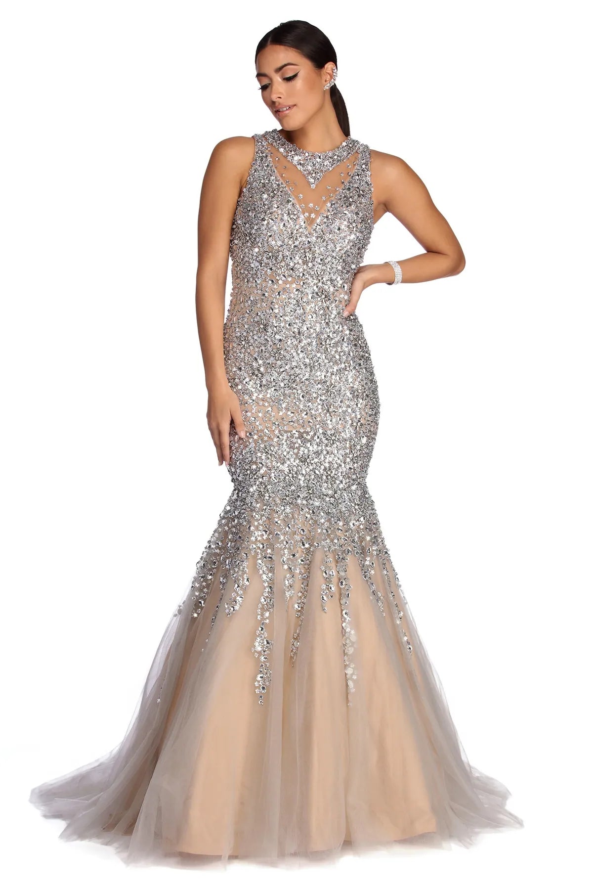Anniversary Sale Everleigh Radiating Gemstone Mermaid Dress