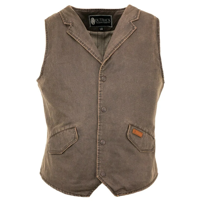 TIME-Limited Offer Outback Trading Company® Men's Arkansas Brown Vest 2835-BRN