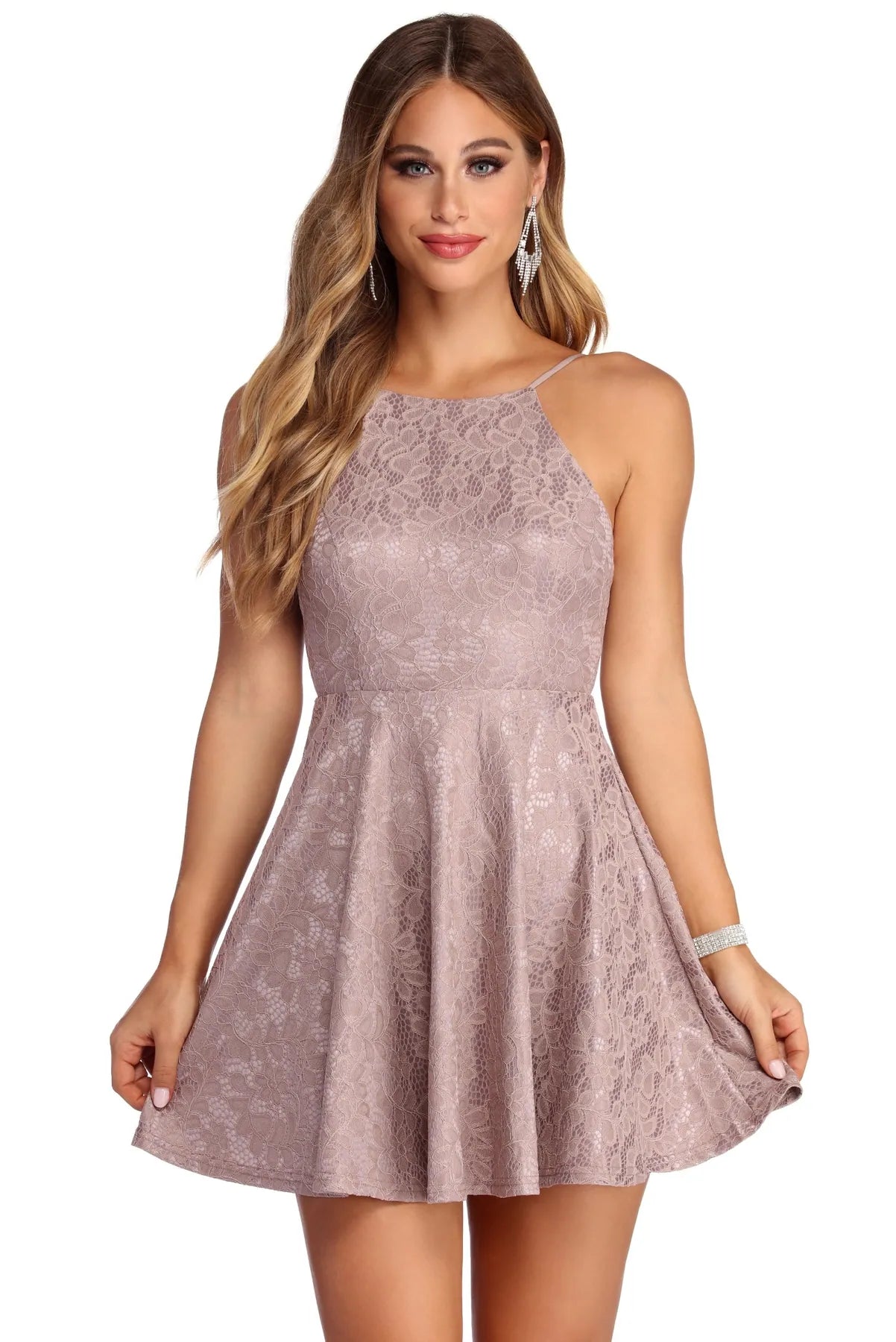 Massive Deals Love And Lace Skater Dress