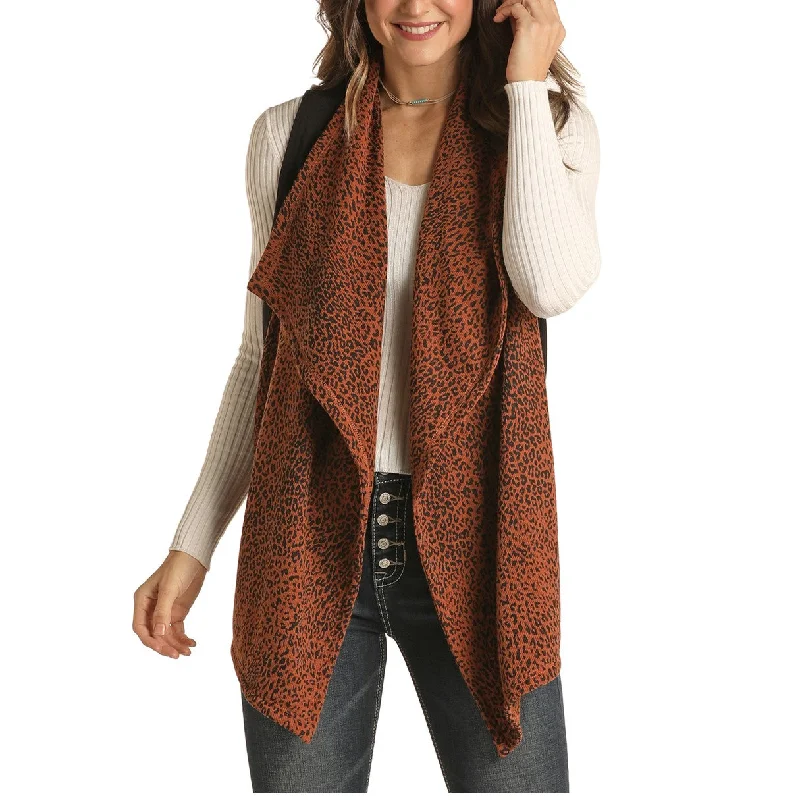 Reduced Prices Panhandle Ladies Cheetah Thermal Drape Front Vest L7-1884-01