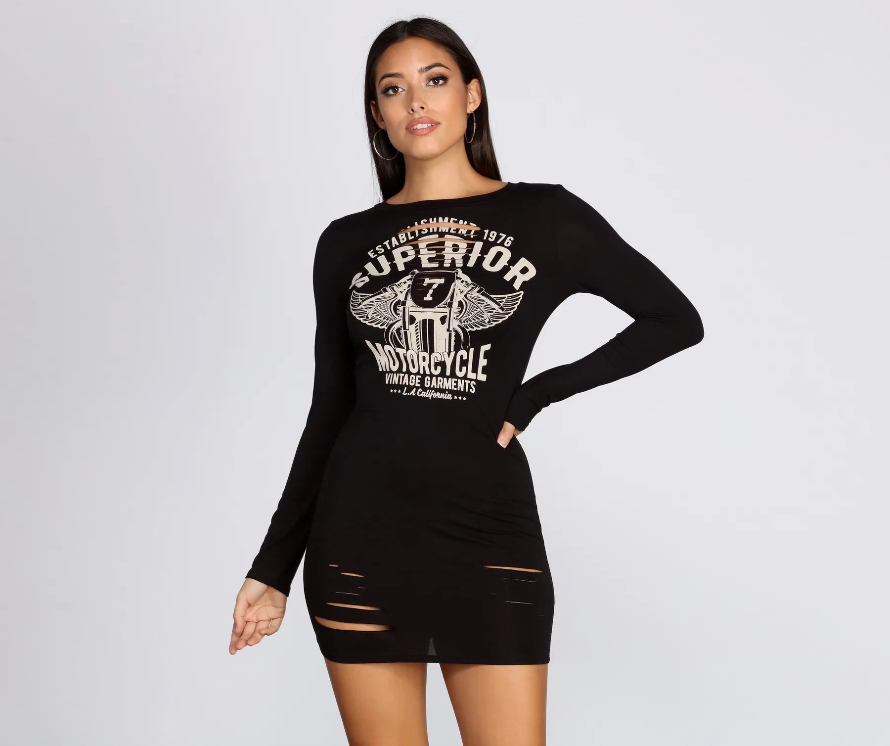 Deal of the Day Vintage Motors Slashed Mini Dress