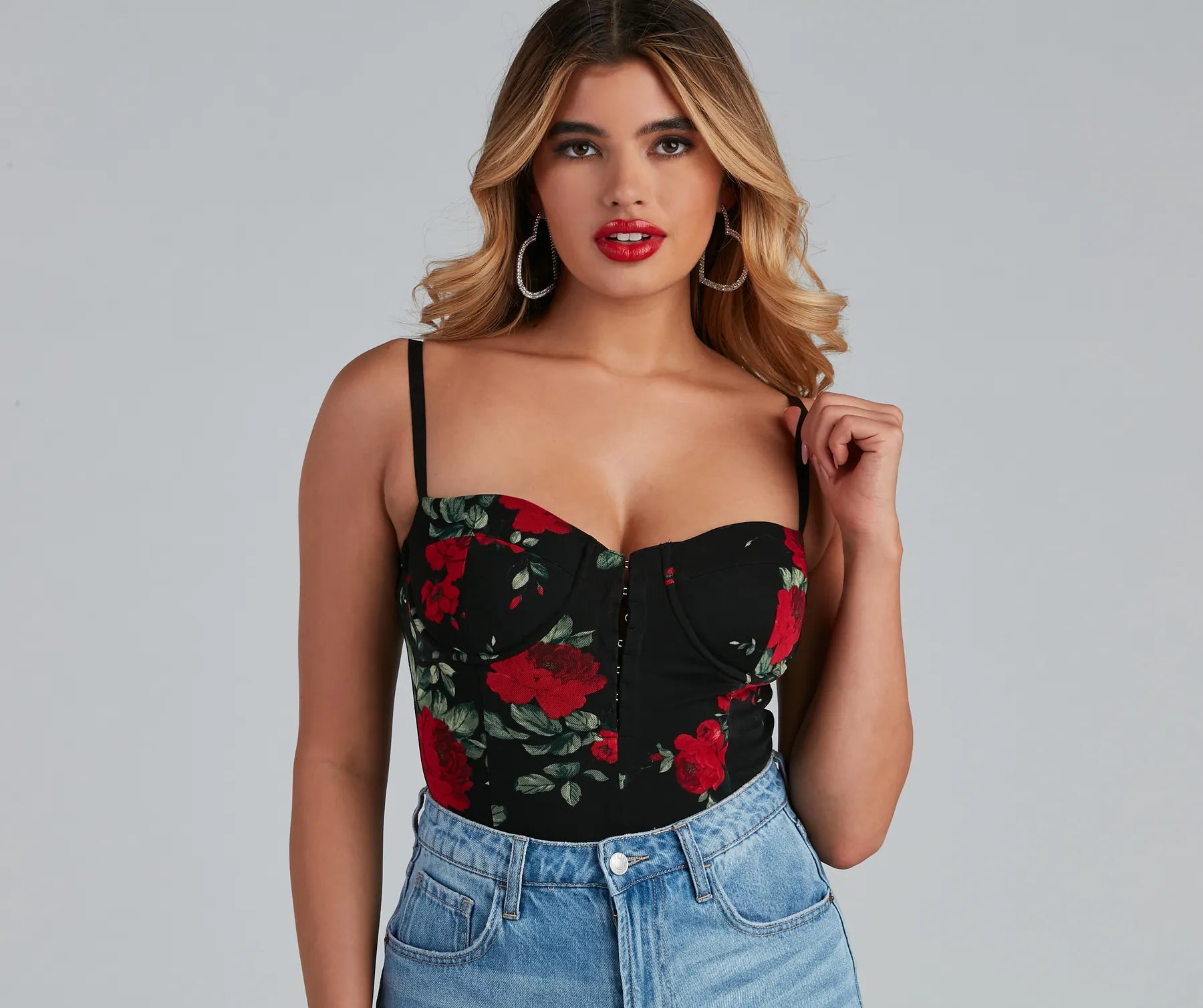 Today's Special Fall In Love With Floral Bodysuit
