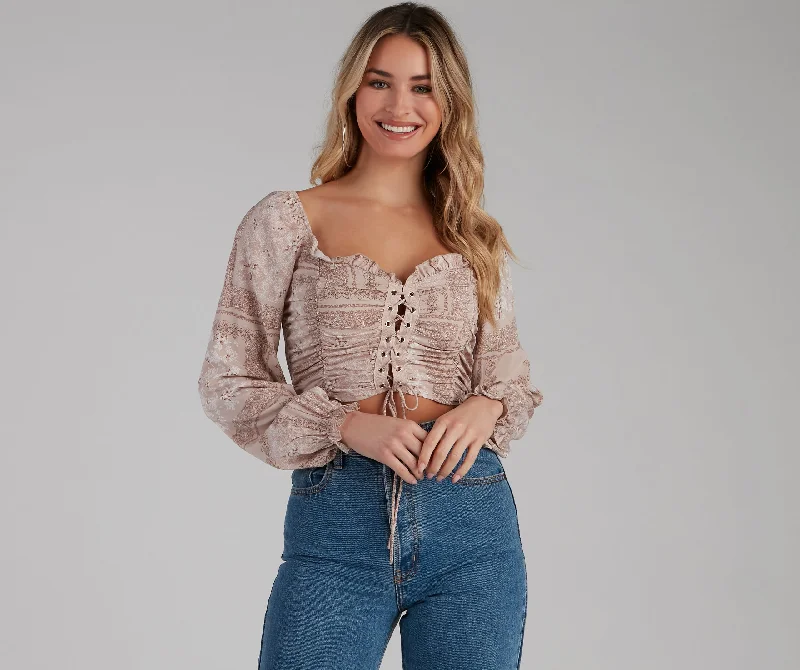 Reduced Prices Effortless Boho-Chic Crop Top