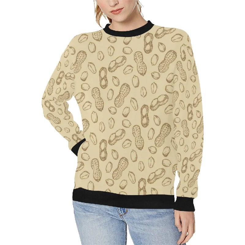 Online Only hand drawn peanuts pattern Women's Crew Neck Sweatshirt