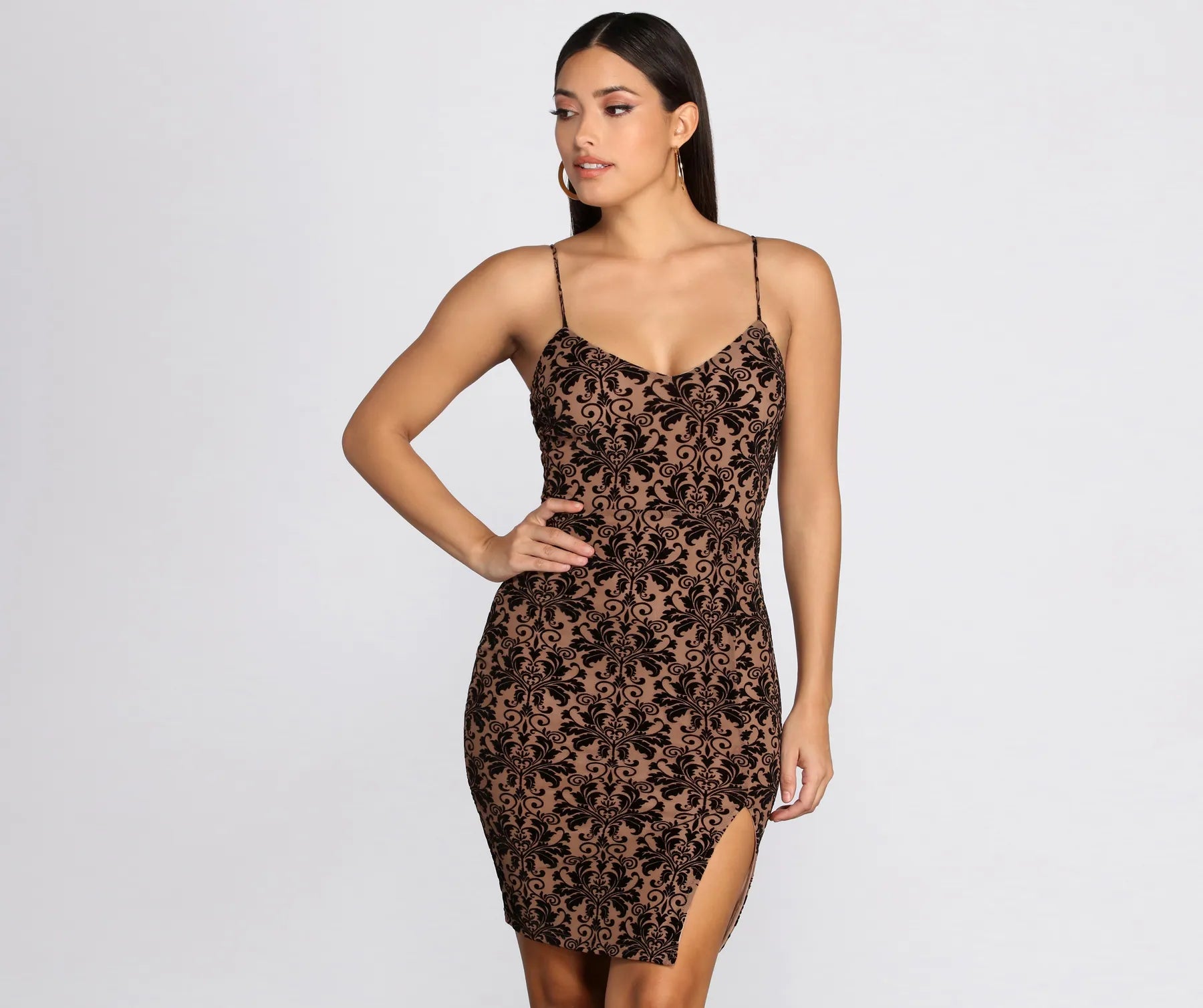 Limited Stock Fabulously Flocked Midi Dress