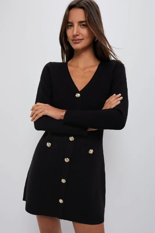 Closeout Sale Black Elizabeth Knit Dress