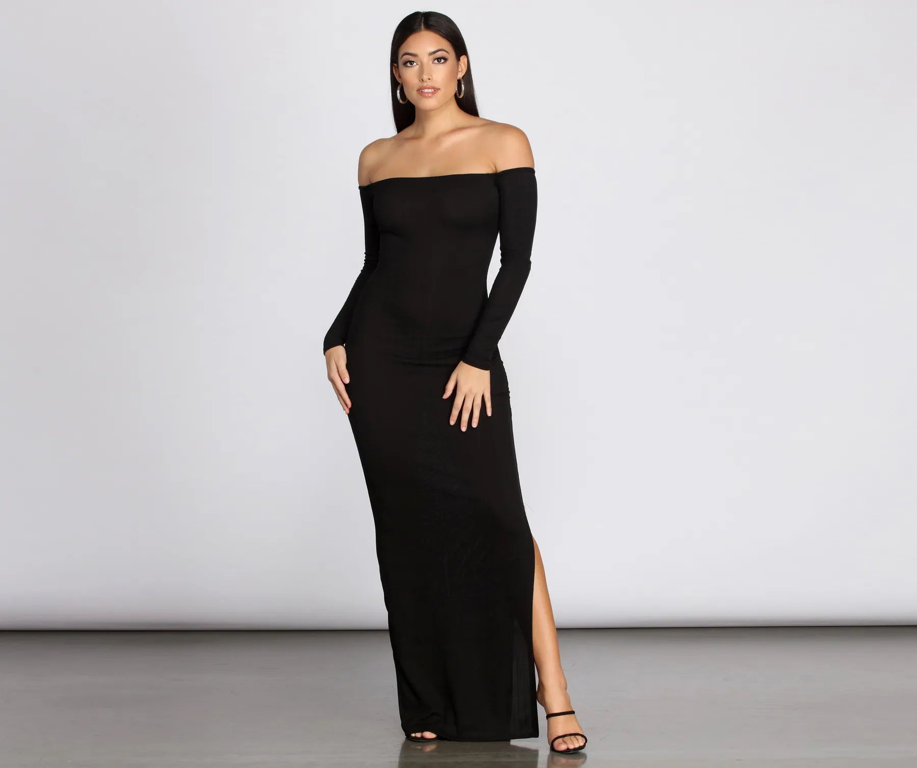 Best Bargains Knits An Essential Off Shoulder Maxi Dress