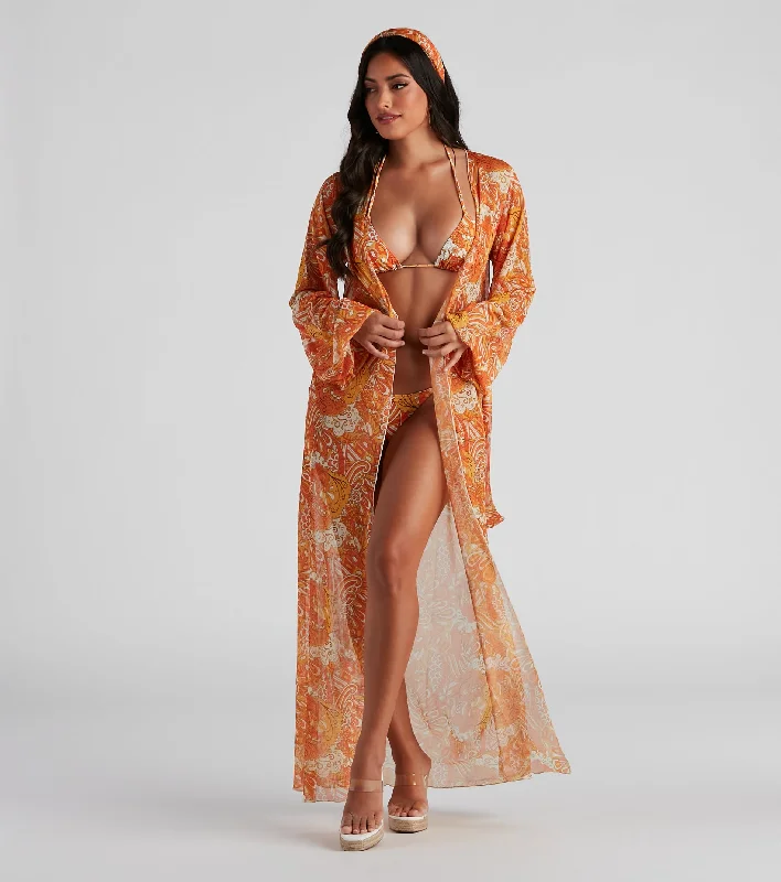 Year-End Sale Retro Getaway Long Mesh Duster