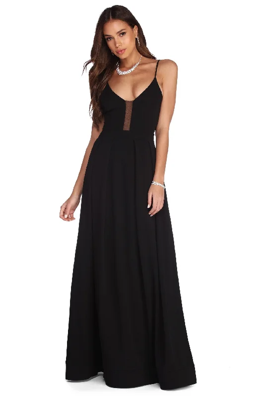 Midnight Sale Grace Pleated Crepe Ball Gown