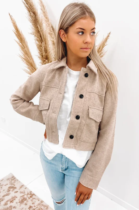 Zeina Crop Jacket Oatmeal