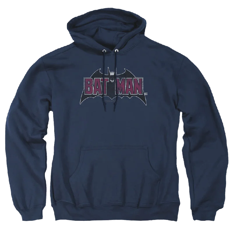 Weekend Deal The Batman (2022) Vintage Bat Logo On Navy - Pullover Hoodie