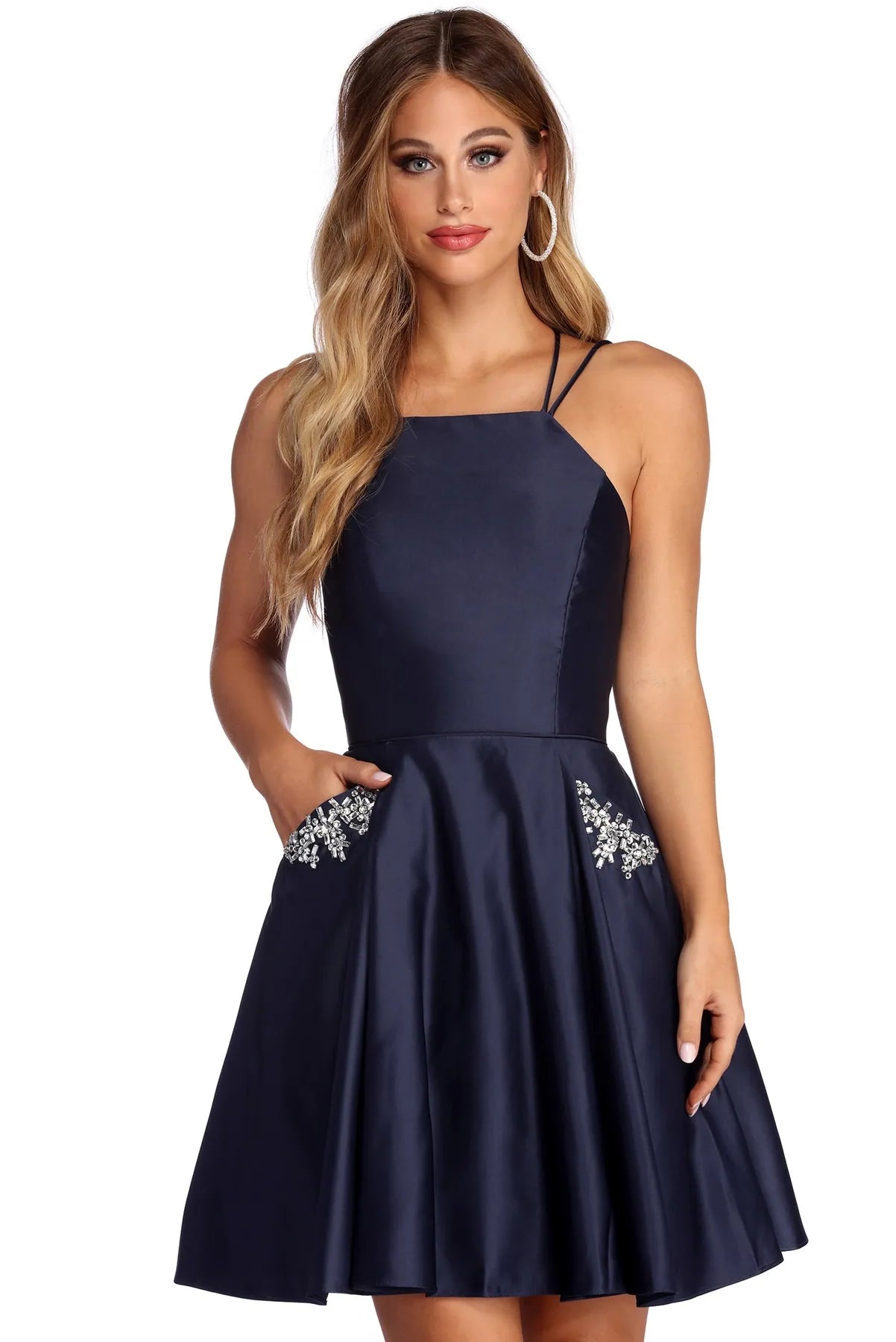 Discount Mania Deb Formal Rhinestone Party Dress