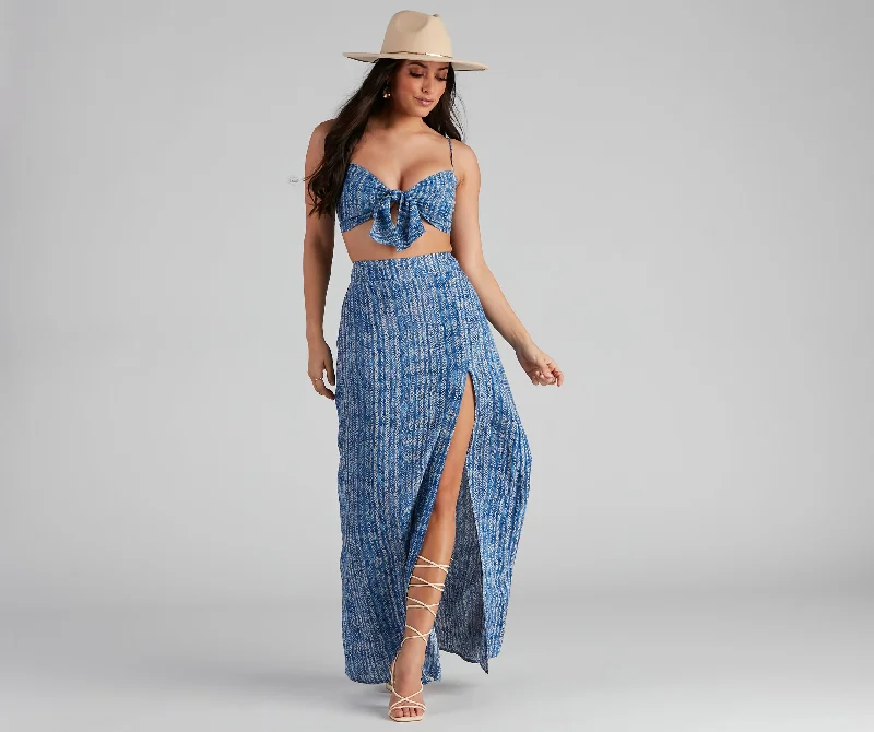 Exclusive Access Girl's Trip Boho Slit Maxi Skirt