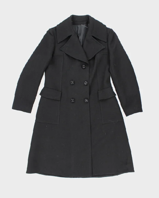 Now or Never Vintage 90's Dorene Model Wool Double Breasted Overcoat - S
