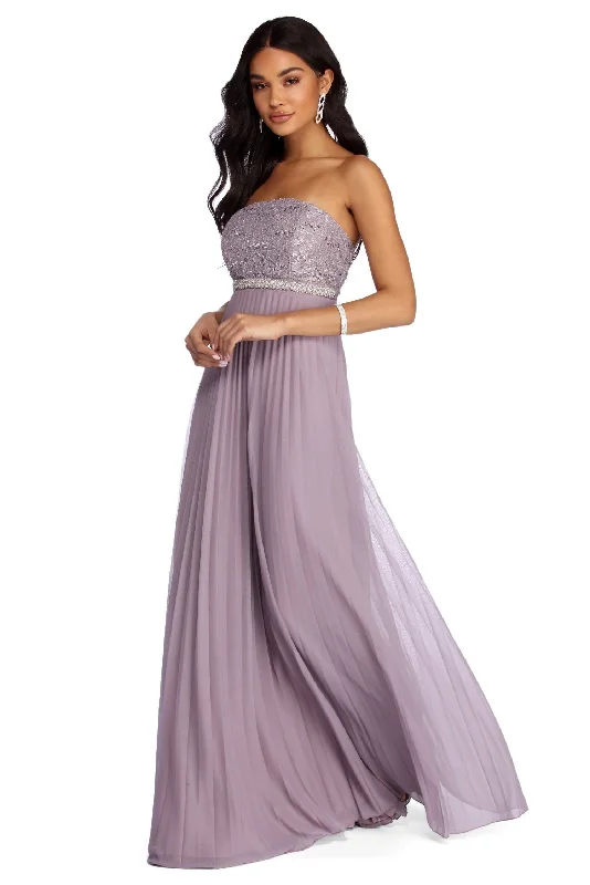 Special Savings Esmeralda Formal Pearl And Chiffon Dress