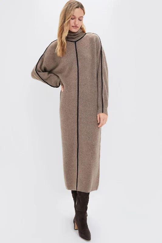 Price Cut Mushroom and Black Apres Dress
