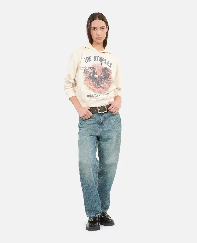 Value Deals Hoodie With Serigraphy | Women | Ecru