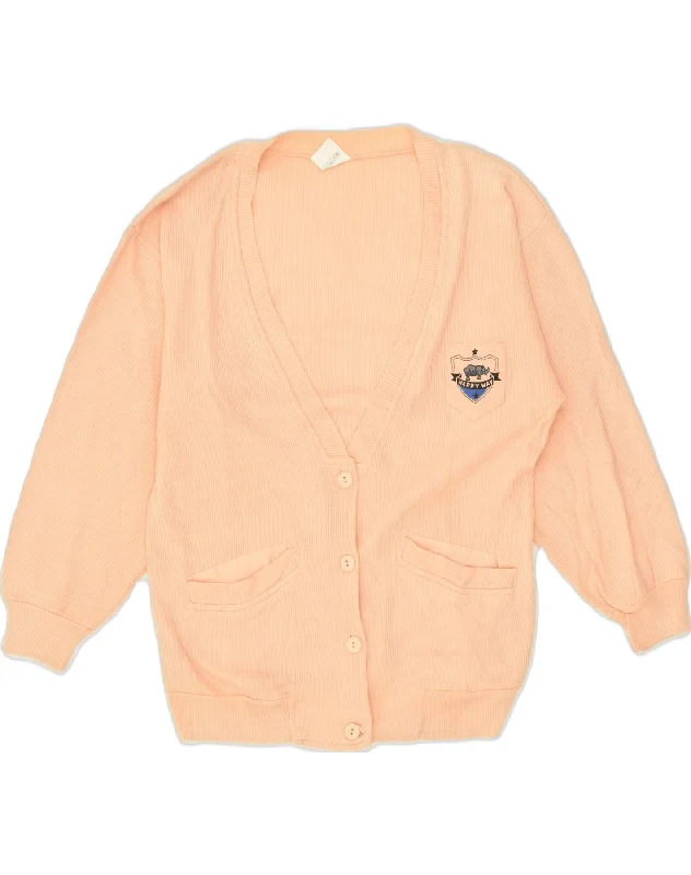 Bonus Savings VINTAGE Womens Oversized Cardigan Sweater EU 36/38 Medium Beige Cotton