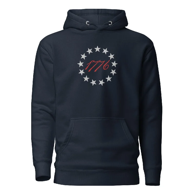 Betsy Ross 13 Stars 1776 Embroidered Hoodie