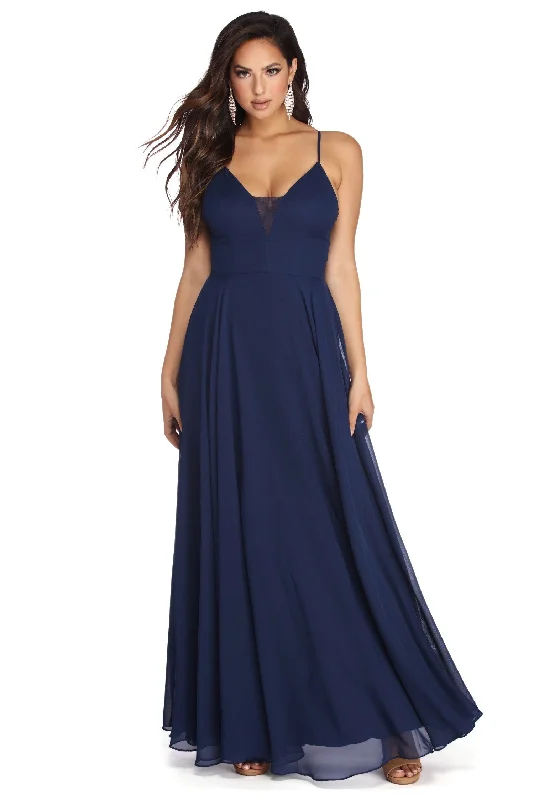 TIME-Limited Offer Mya Formal Sleeveless Chiffon Dress