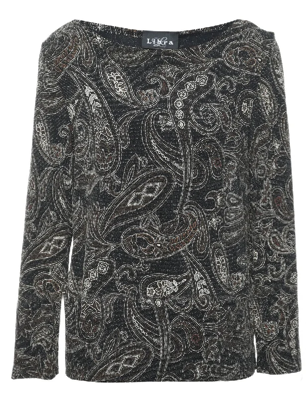 Anniversary Sale Paisley Evening Top - M
