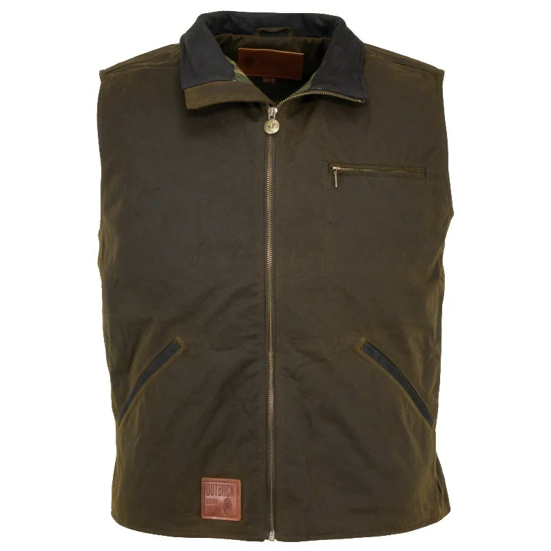 Special Savings Outback Trading Company® Men's Sawbuck Brown Oilskin Vest 2143-BNZ