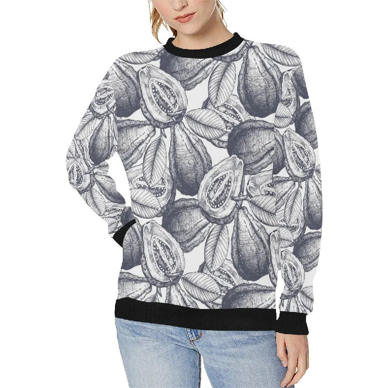 Get It Before It’s Gone Guava tropical hand drawn pattern Women's Crew Neck Sweatshirt Get It Before It’s Gone Guava tropical hand drawn pattern Women's Crew Neck Sweatshirt