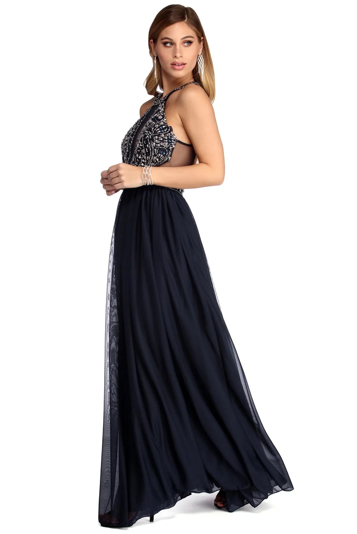 Clearance Items Esther Formal Embellished Gemstone Dress