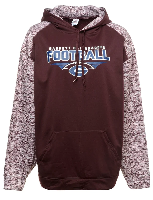 Special Price Garret Football Printed Hoodie - XL