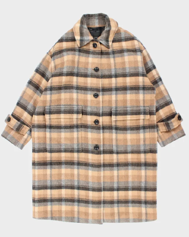Extra Discounts Banana Republic Wool Blend Oversized Plaid Overcoat - S