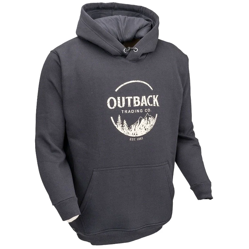 Outback Trading Company Black Graphic Logo Hoodie 440281-BLK