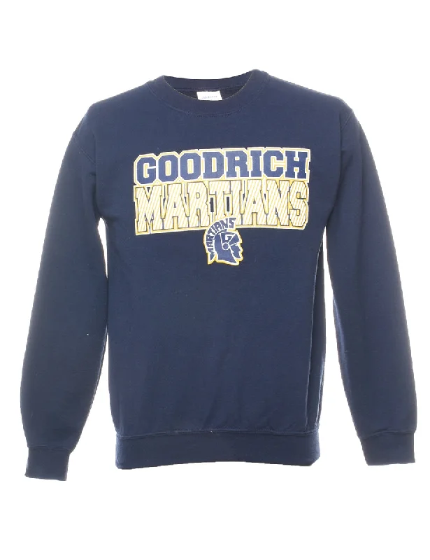 One-DAY Sale Navy & Yellow Goodrich Martians Printed Sweatshirt - S