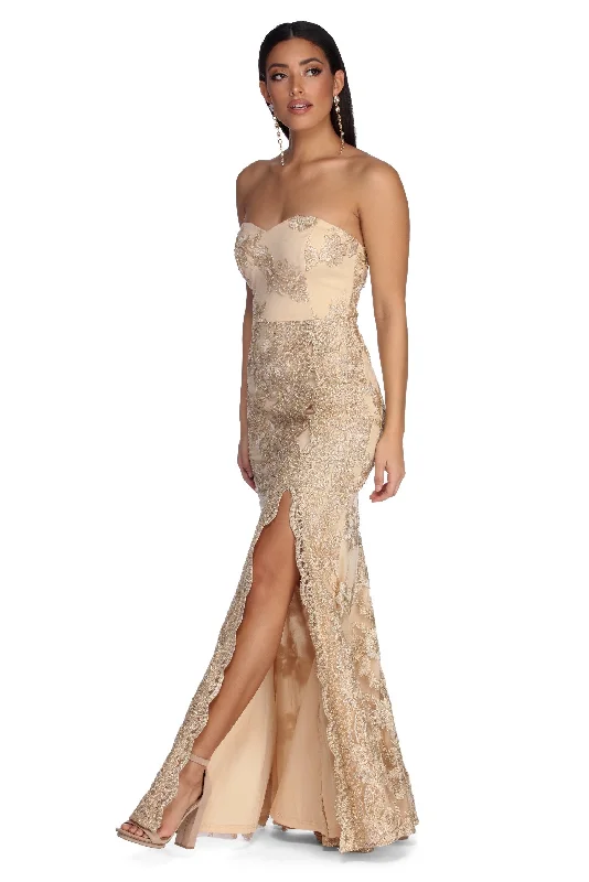Big Discounts Paris Formal Floral Embroidered Dress