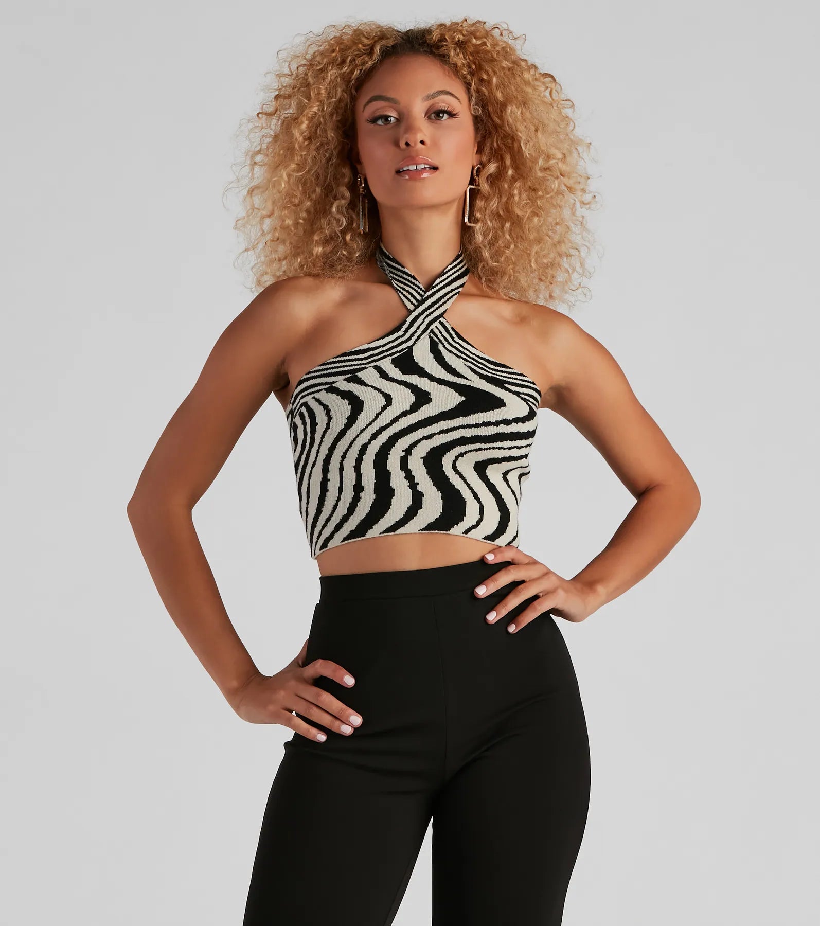 Season Finale Sale So Stealth Sweater Halter Top