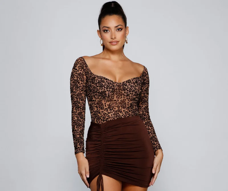 Special Price Sultry Details Bustier Bodysuit