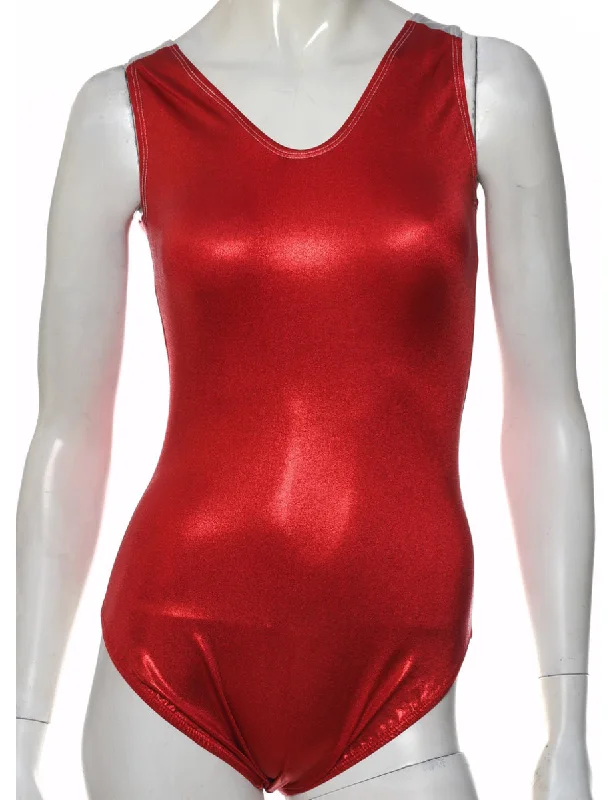 Don't Wait Red & Silver Sparkly Showgirl Outfit - S