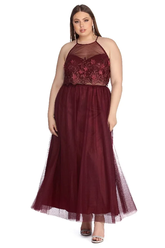 Flash Sale Plus Annamarie Floral Tulle Dress