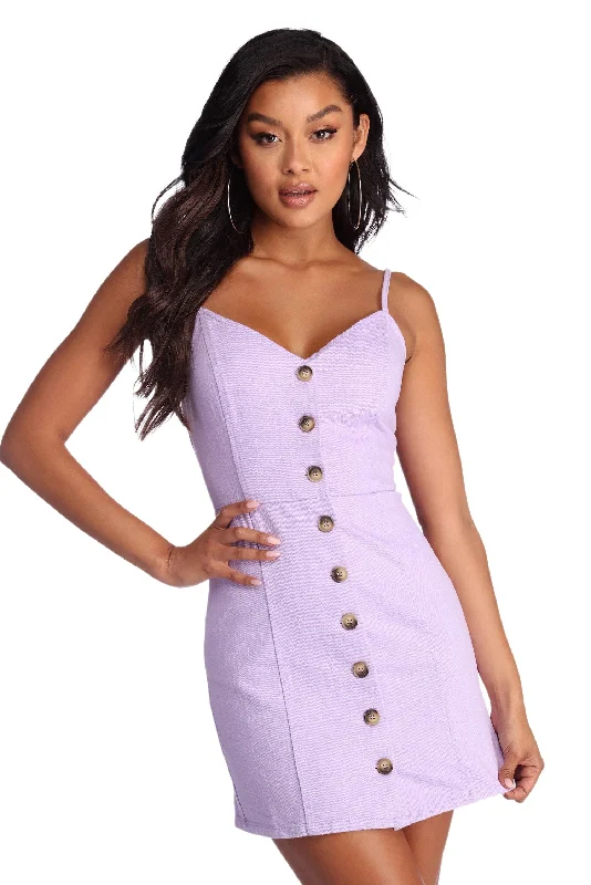 New Markdowns On The Button Denim Mini