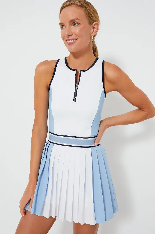 Price Blitz Wolf Blue Color Block Leo Dress