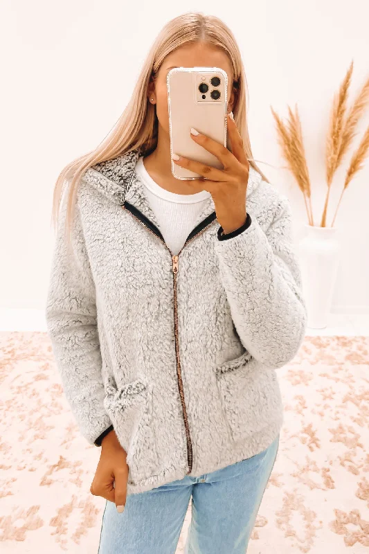 Buy More, Save More Lived In Lounge Phuz Up Jacket Light Grey
