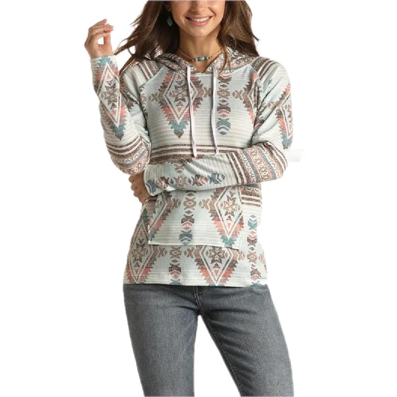 Hot Deal Panhandle White Label Ladies Aztec Print Multi-Color Hoodie L8H3482