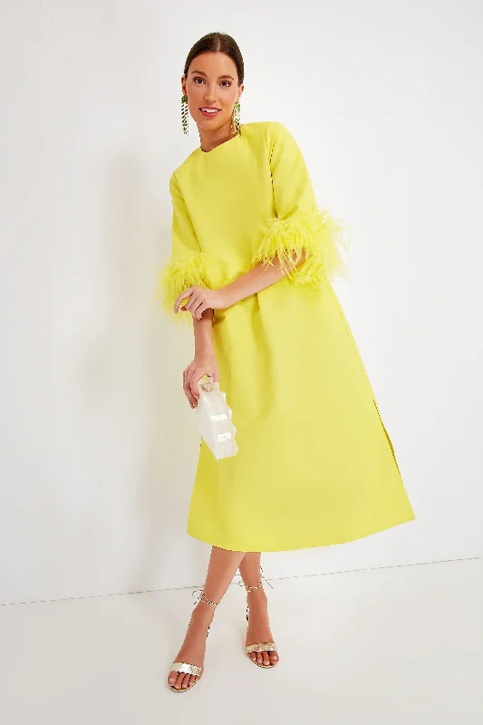 Customer Appreciation Sale Citron Feather Jamie Dress