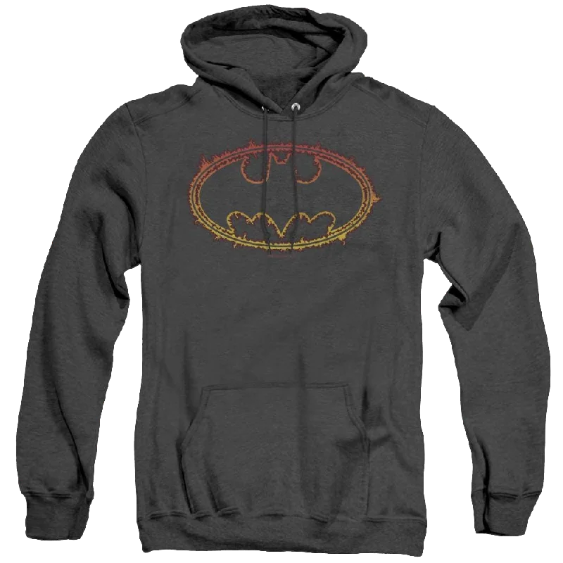 Stock Up and Save Dc Batman Flame Outlined Logo - Heather Pullover Hoodie