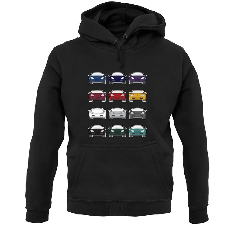 Super Deal Box 986 T 12 Colour Grid Unisex Hoodie