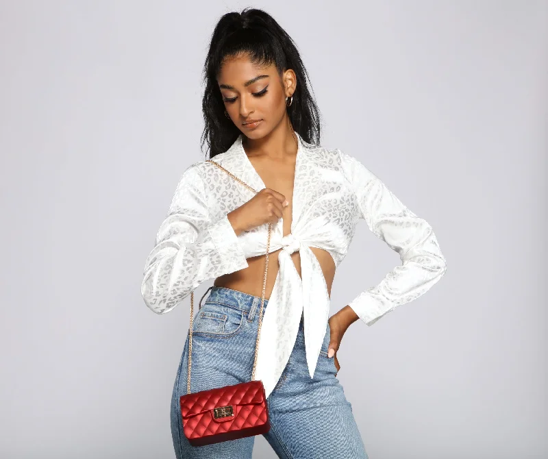 Mega Deal Luxe Details Quilted Diamond Jelly Crossbody