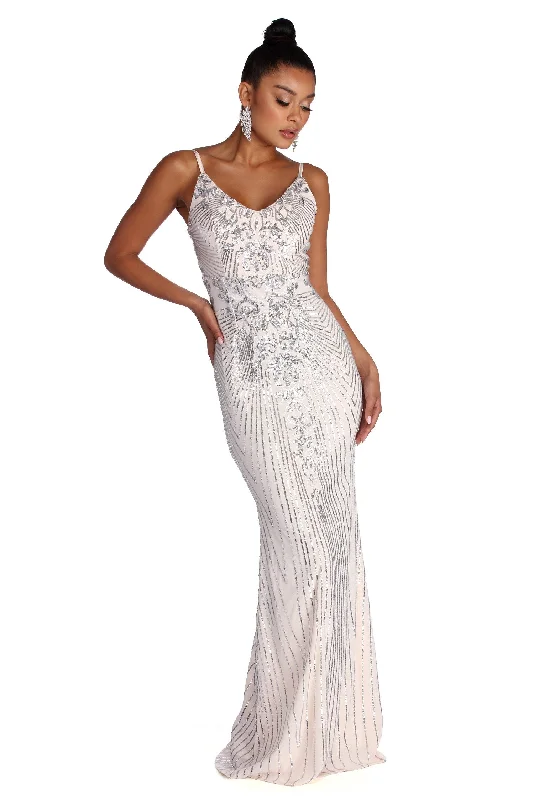 Mega Sale Delaney Formal Sleeveless Sequin Dress