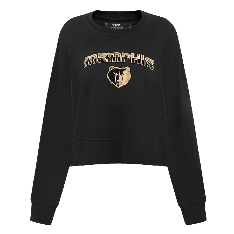 Incredible Offers SUDADERA DE CUELLO REDONDO NBA MEMPHIS GRIZZLIES BLACK&GOLD PARA MUJER