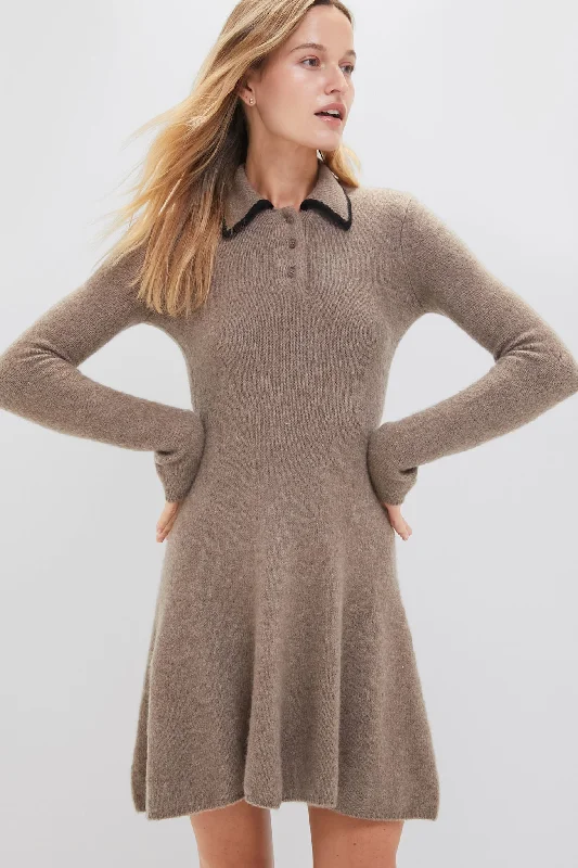 Stock Clearance Mushroom and Black Dujour Dress